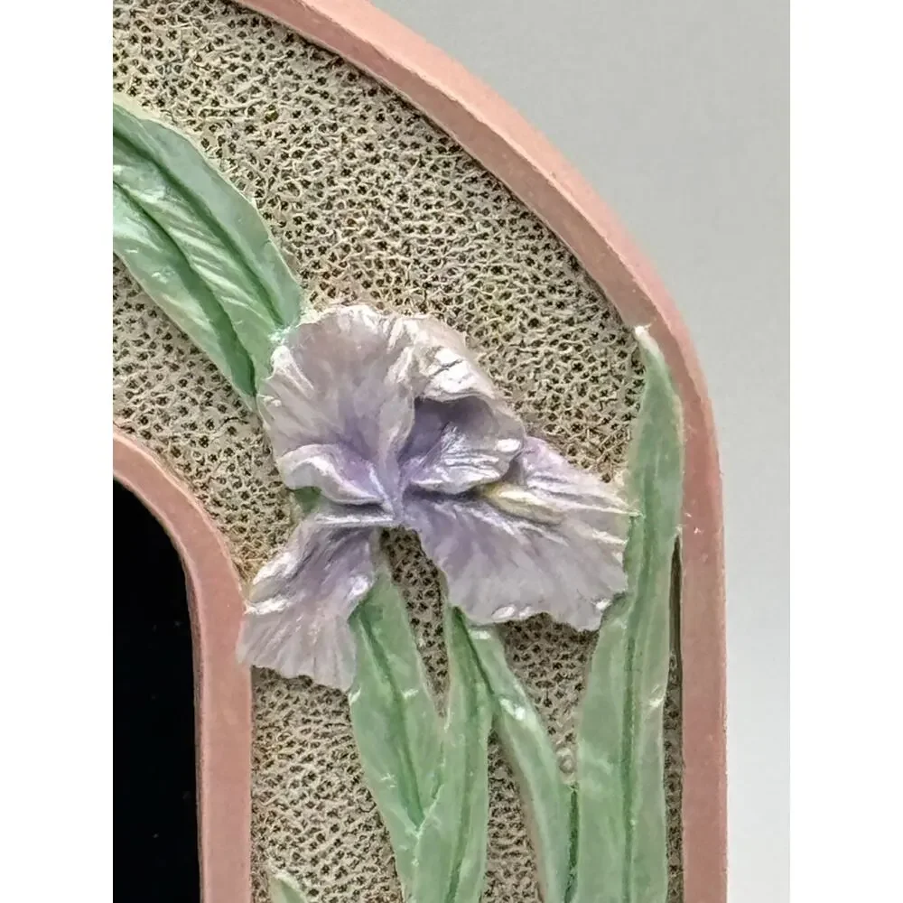 Lavender Floral Ceramic Picture Frame 5x7 Galleria Cottage Decor